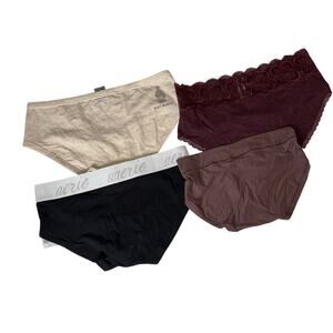 Aerie Womens Boybrief Panties Bundle 4 NWT Size Medium Lace Cotton Nylon